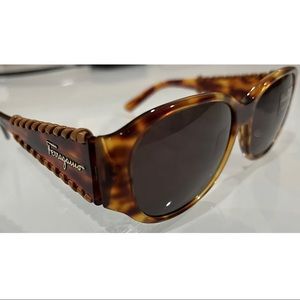 NEW Salvatore Ferragamo Womens Brown Sunglasses